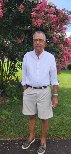 Customer photo review of Pure Linen - Band Collar - White