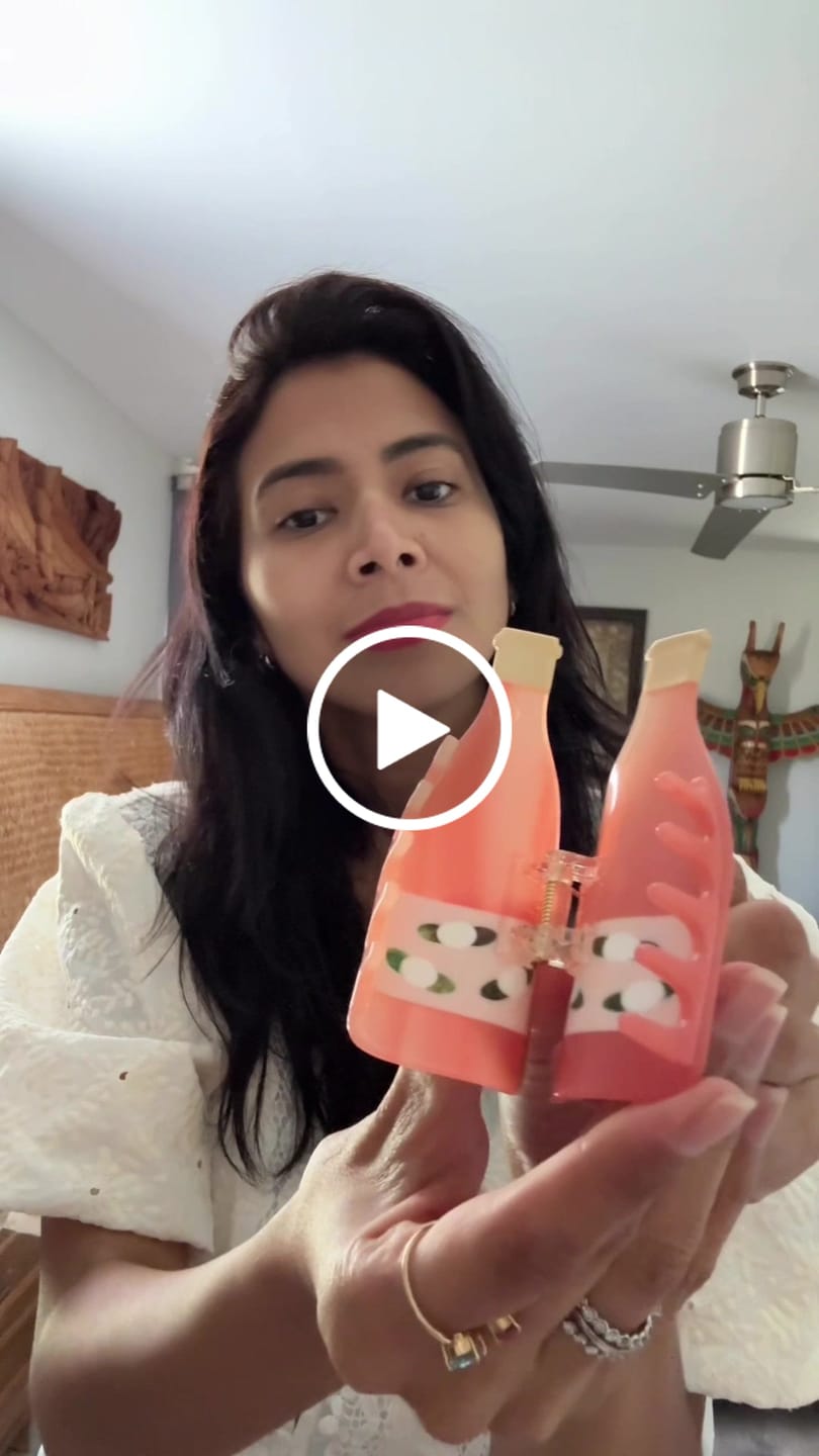 Customer video review of Large Rose Wine Bottle Hair Claw Clip