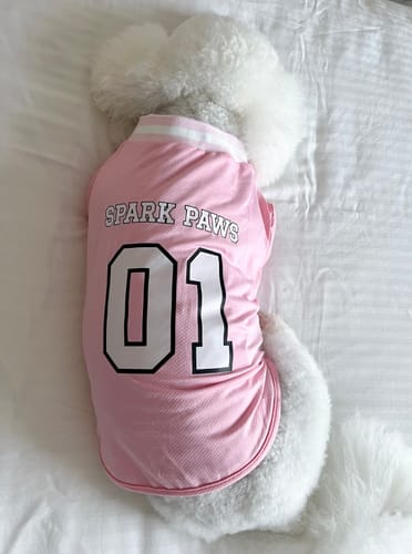 Customer photo review of Football Mesh Jersey - Pink