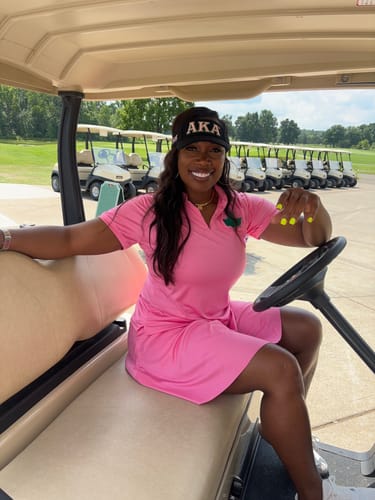 Customer photo review of AKA Golf Shirt