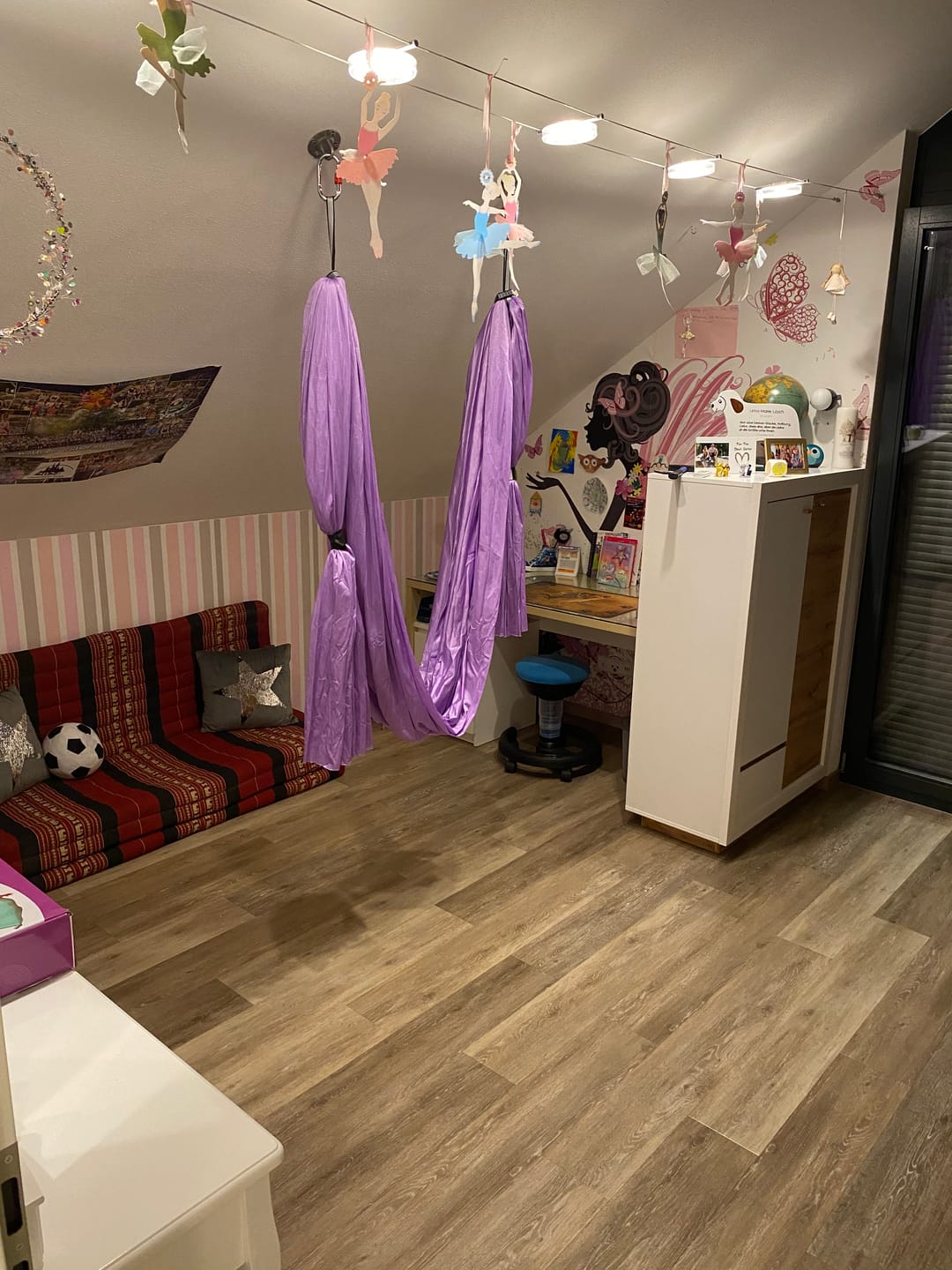 Customer photo review of Aerial Yoga Hängematte (Komplettset) - Farbe Flieder