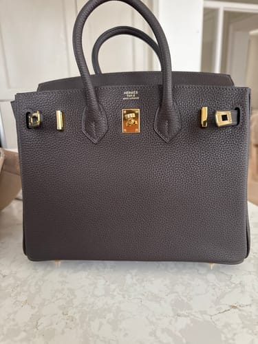 Customer photo review of HM BIRKIN 25CM CAFE TOGO LEATHER GOLD HARDWARE