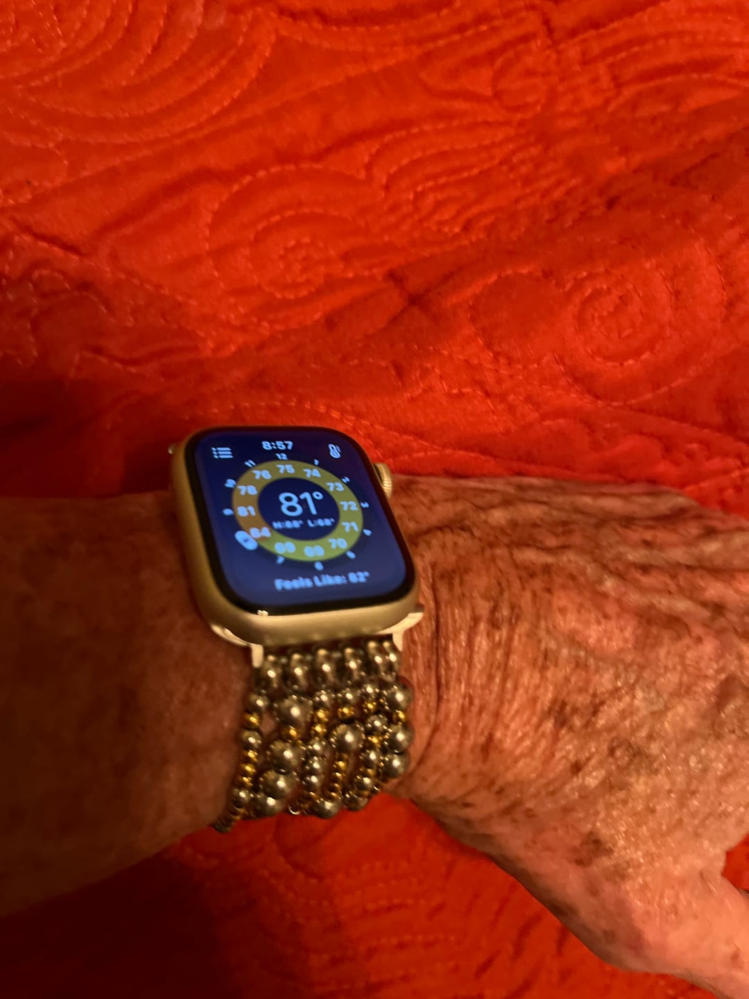 Customer photo review of Eternal Glow Stretch Apple Watch Strap