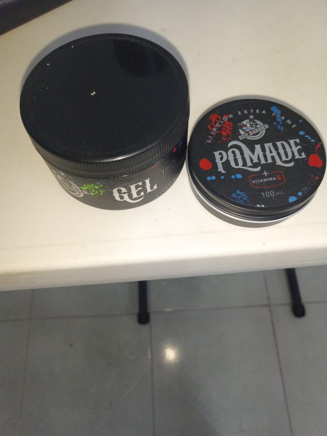 Customer photo review of Soy Barber - 3 Pack cera gel, gel y pomada