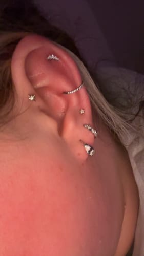 Customer photo review of Eternity Pavé Clicker Silver