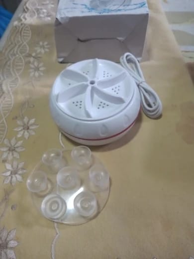 Customer photo review of Portable Turbine Ultrasonic Washing Machine - (IMPORTED)