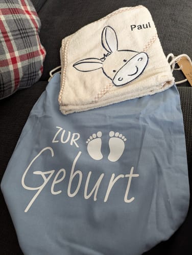 Customer photo review of Geschenkbeutel Urlaubs Täschchen 37x46cm