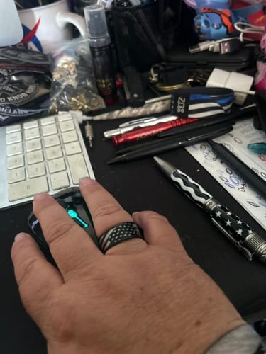 Customer photo review of The Hero Company's Don’t Tread On Me Ring- Helps Pair Veterans With A Service Dog Or Shelter Dog