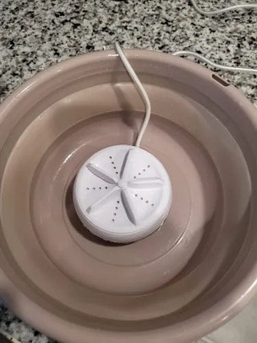 Customer photo review of Portable Turbine Ultrasonic Washing Machine - (IMPORTED)