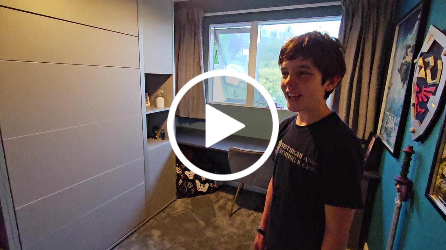 Customer video review of BC-03 Vertical Wall Bed Concept 90cm
