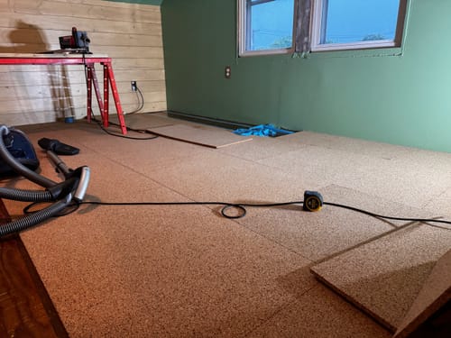 Customer photo review of 1/2" (12mm) Cork Underlayment Sheets