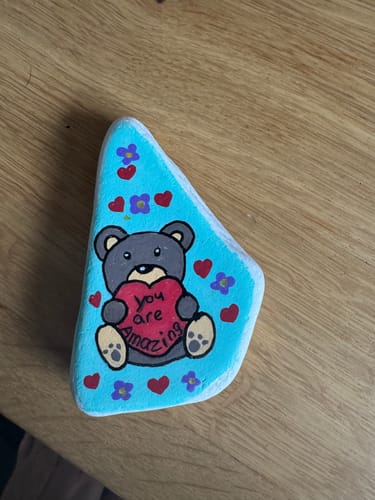 Customer photo review of Starterspakket Happy Stones + App om ze te volgen | Alles-in-1 | Stenen schilderen