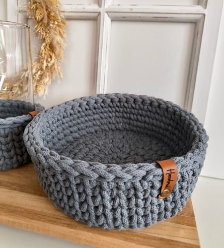 Customer photo review of Label-Set "Handmade" - Braun - CS0016 - für Häkelkörbe etc.