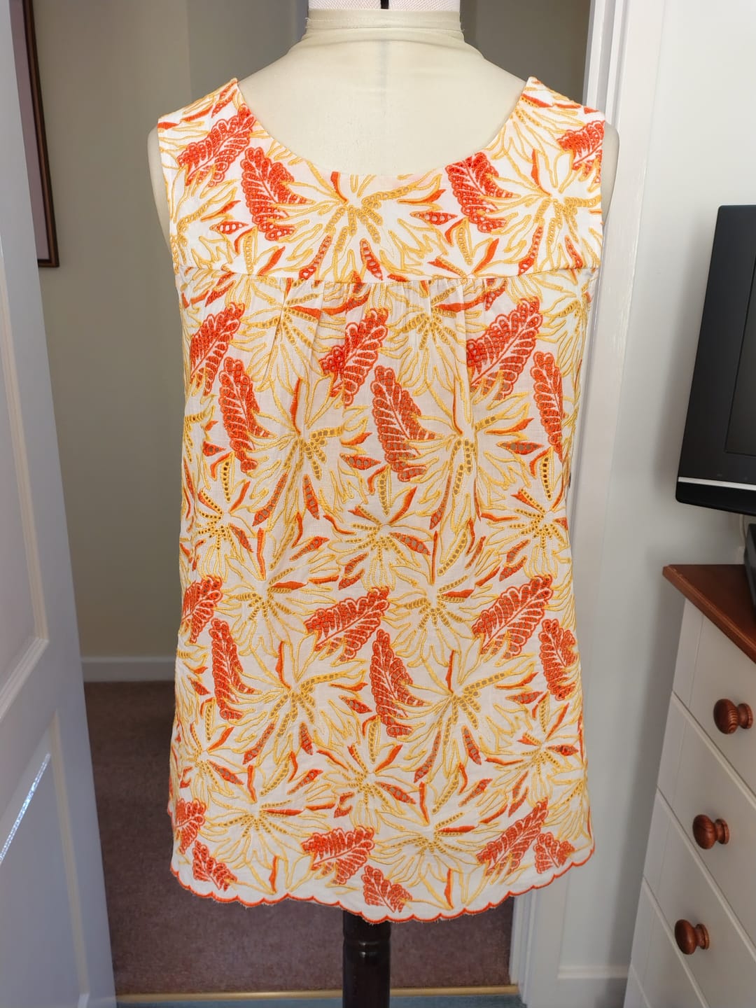Customer photo review of Shadow Work Embroidered Cotton Fabric