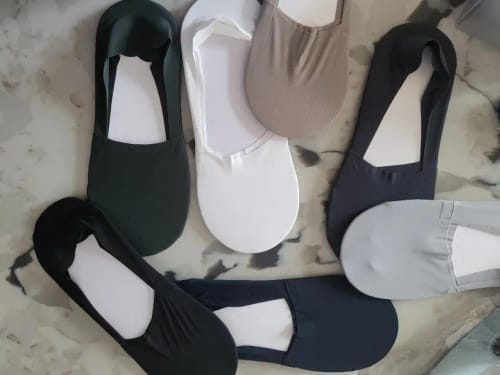 Customer photo review of PREMIUM IMPORTED PLAIN NO-SHOW SOCKS