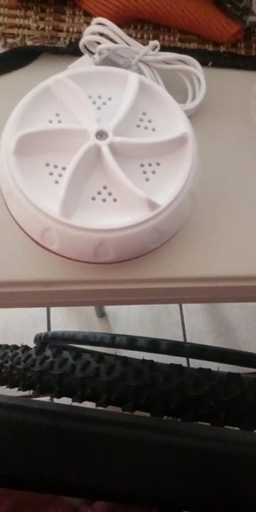 Customer photo review of Portable Turbine Ultrasonic Washing Machine - (IMPORTED)