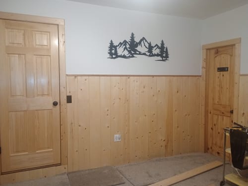 Customer photo review of Evergreen Peaks Wall Art