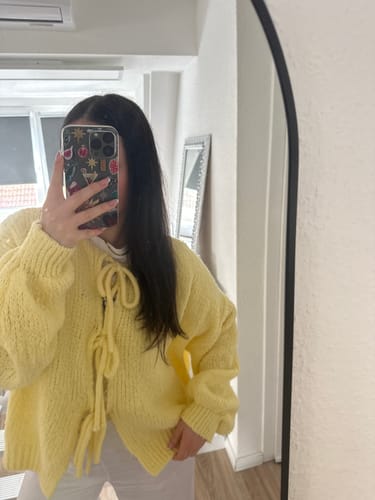 Customer photo review of Oversized Cardigan mit Schleifen