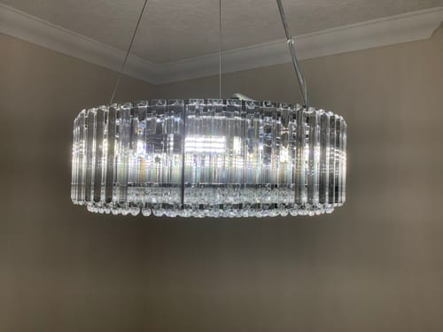 Customer photo review of Glam Modern Round Crystal Chandelier