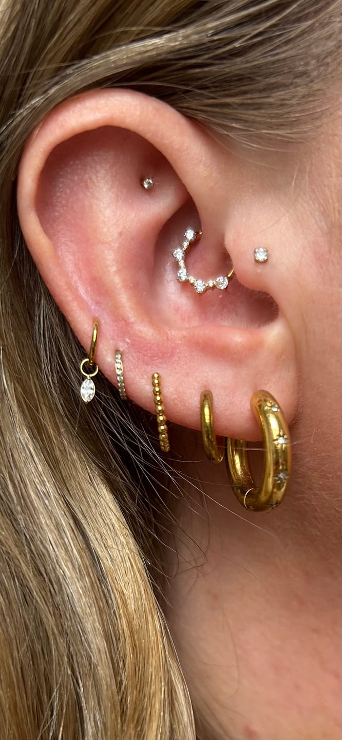 Customer photo review of CAMILLE Daith Hoop