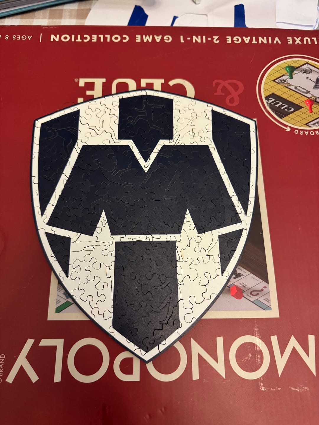 Customer photo review of Club de Futbol Monterrey® Logo - Wooden Puzzle