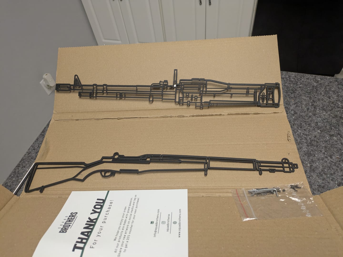 Customer photo review of M60D Helicopter Mounted Gun Silhouette Metal Wall Art