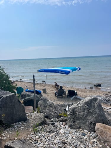Customer photo review of ShadeSock - Wind-Inflating, Silent Beach Shade