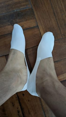 Customer photo review of PREMIUM IMPORTED PLAIN NO-SHOW SOCKS