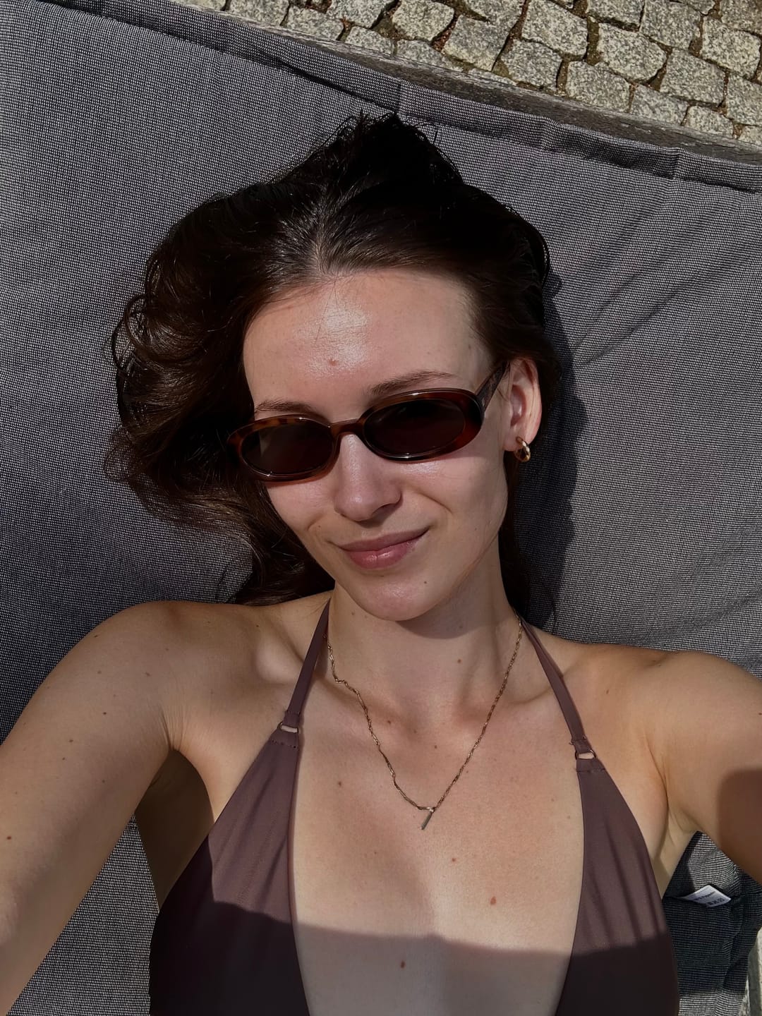 Customer photo review of Tulum Top - Dusty Brown