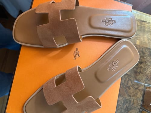 Customer photo review of 0ran sandal gold suede goatskin