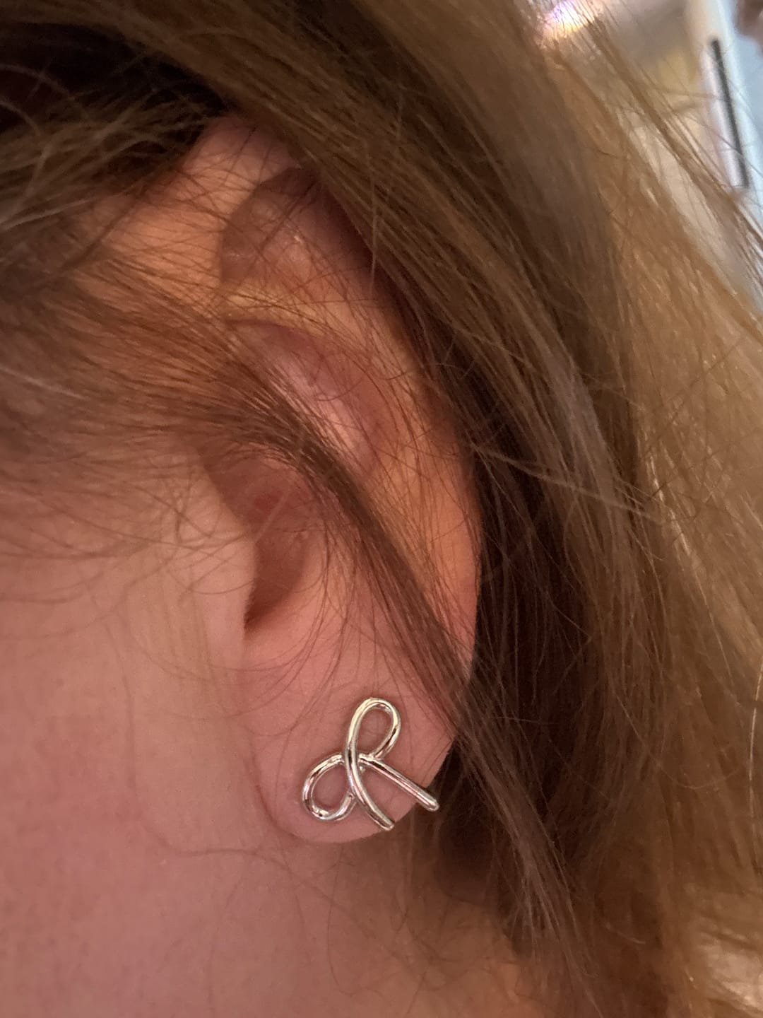 Customer photo review of Alice Clip On Earrings in Silver