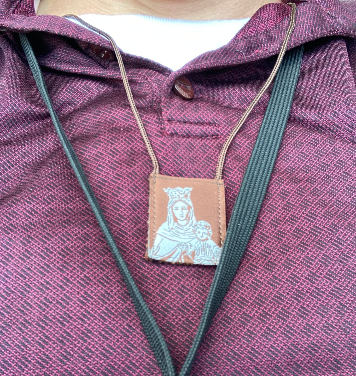 Customer photo review of OLMC Promise | Our Lady of Mt. Carmel Premium Brown Scapular