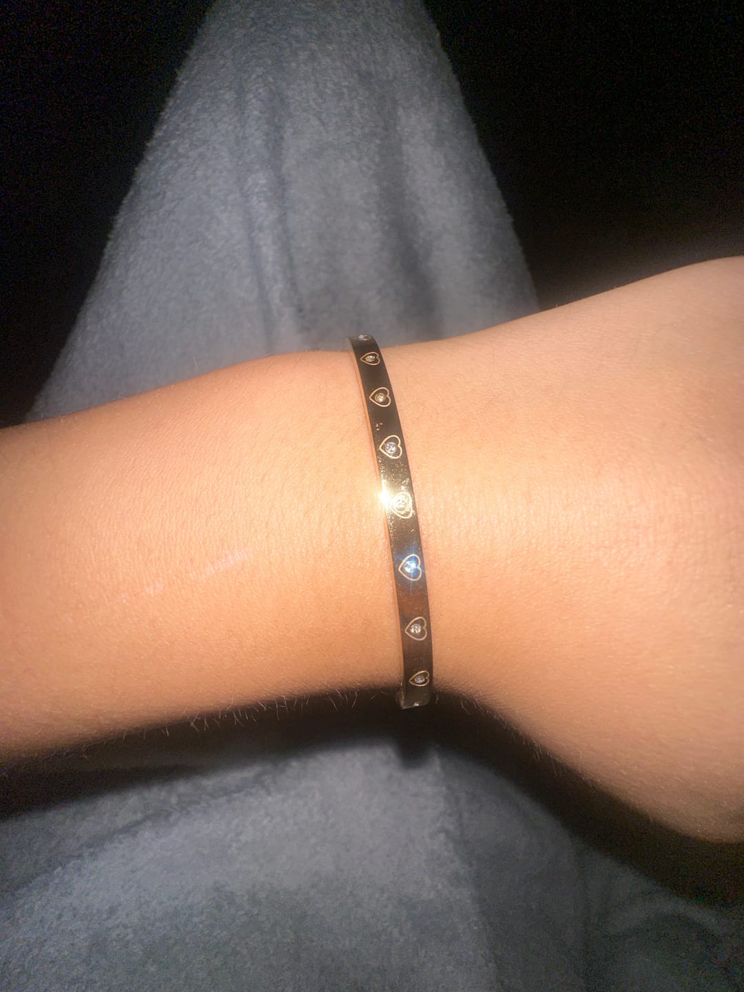 Customer photo review of Crystal Bangle Bracelet