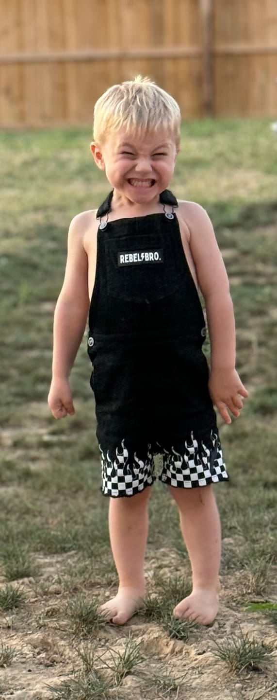 Customer photo review of Cut Off Overalls in Harley