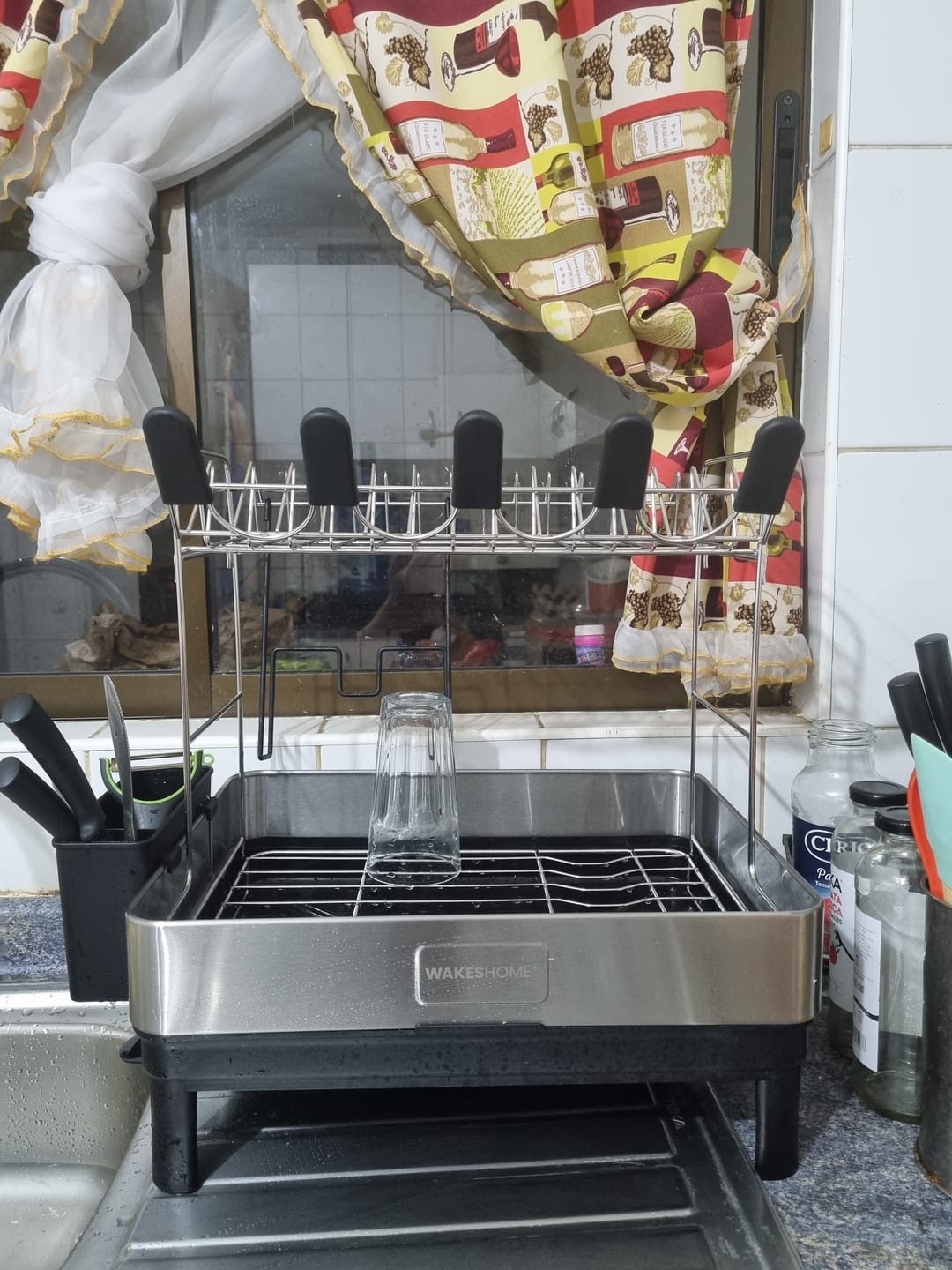 Customer photo review of Escurridor De Platos Inoxidable De 2 Niveles Organizador De Cocina