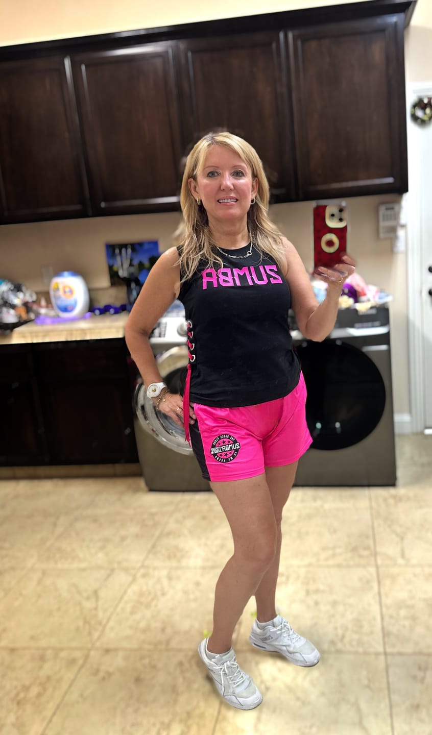 Customer photo review of Zumba Libre Tank With Lace Up Detail