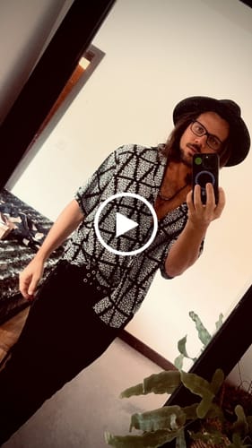 Customer video review of Irregular Print Loose Short Sleeve Shirt