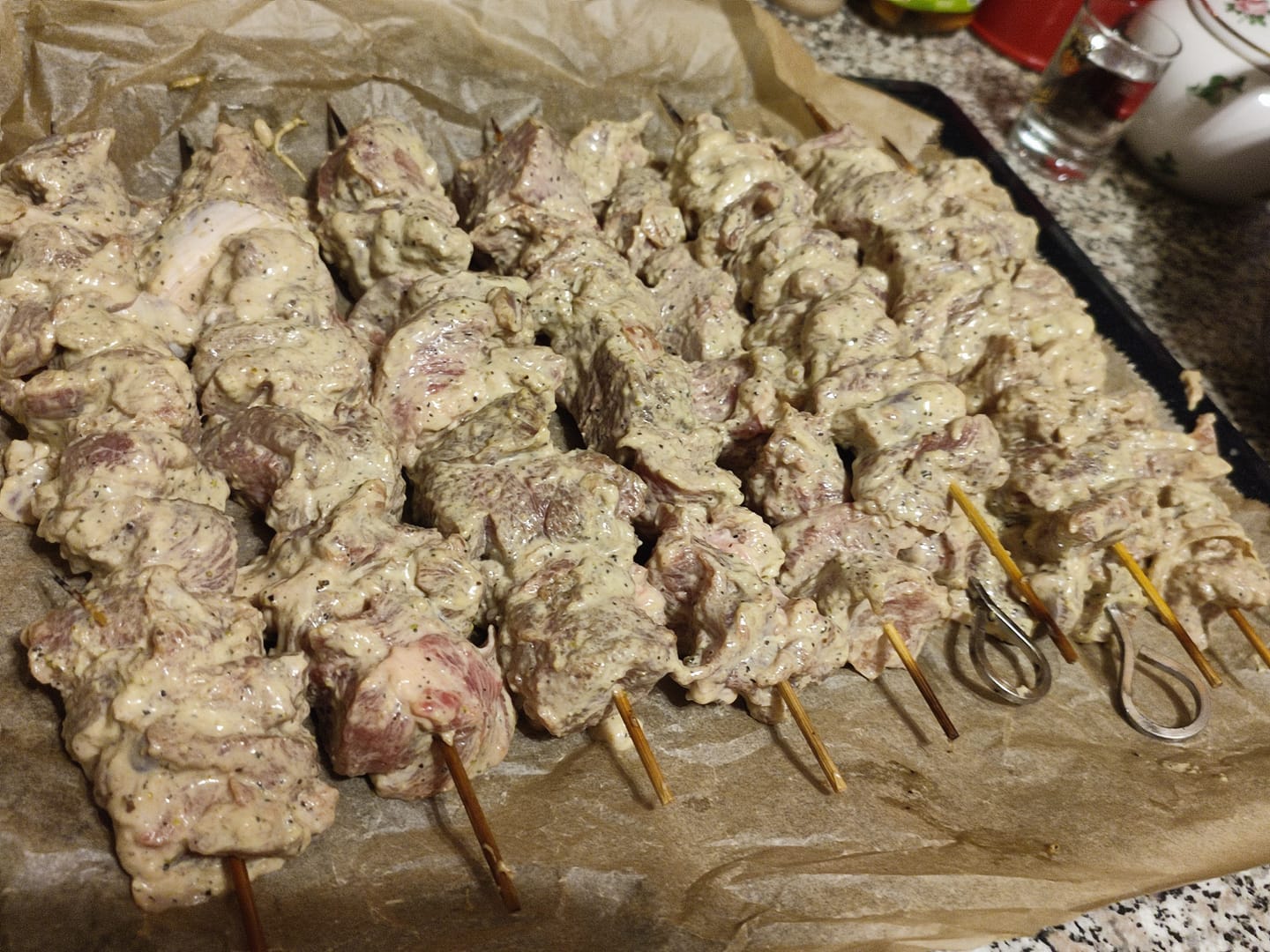 Customer photo review of Lamm-Schaschlik Knoblauch-Pfeffer – würzig mariniert aus der Keule | mySchaschlik