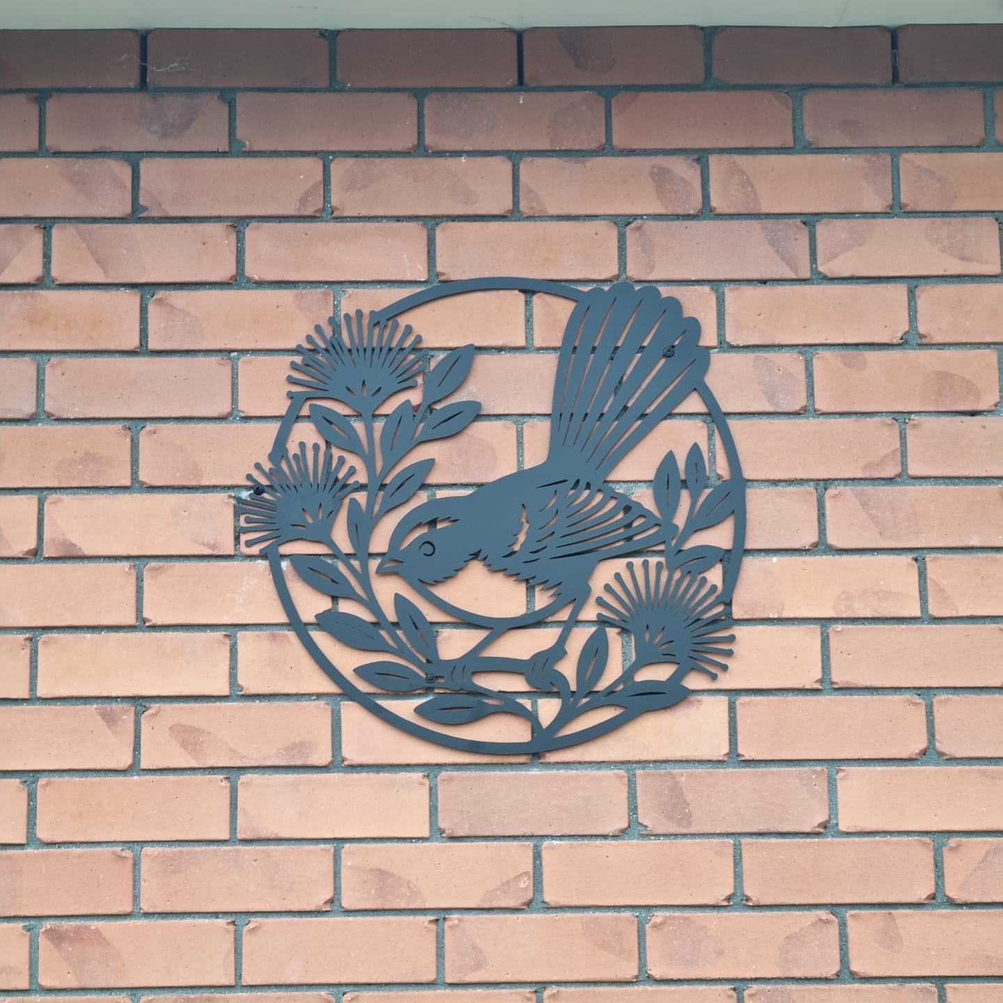 Customer photo review of Fantail and Pohutukawa Circle Wall Art