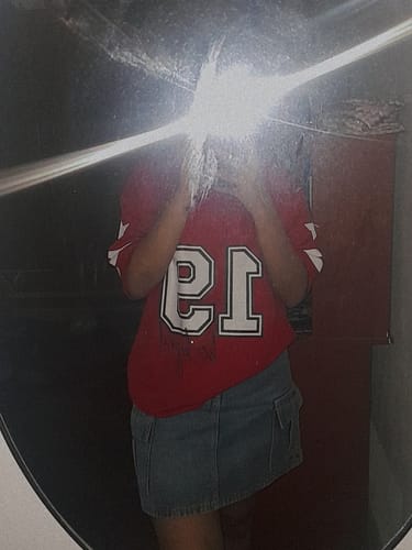 Customer photo review of Star Player Oversize Jersey Red