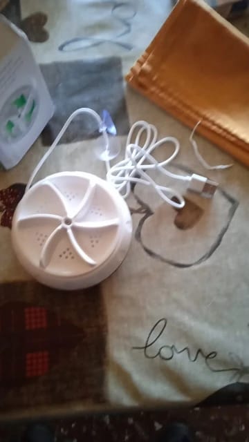 Customer photo review of Portable Turbine Ultrasonic Washing Machine - (IMPORTED)