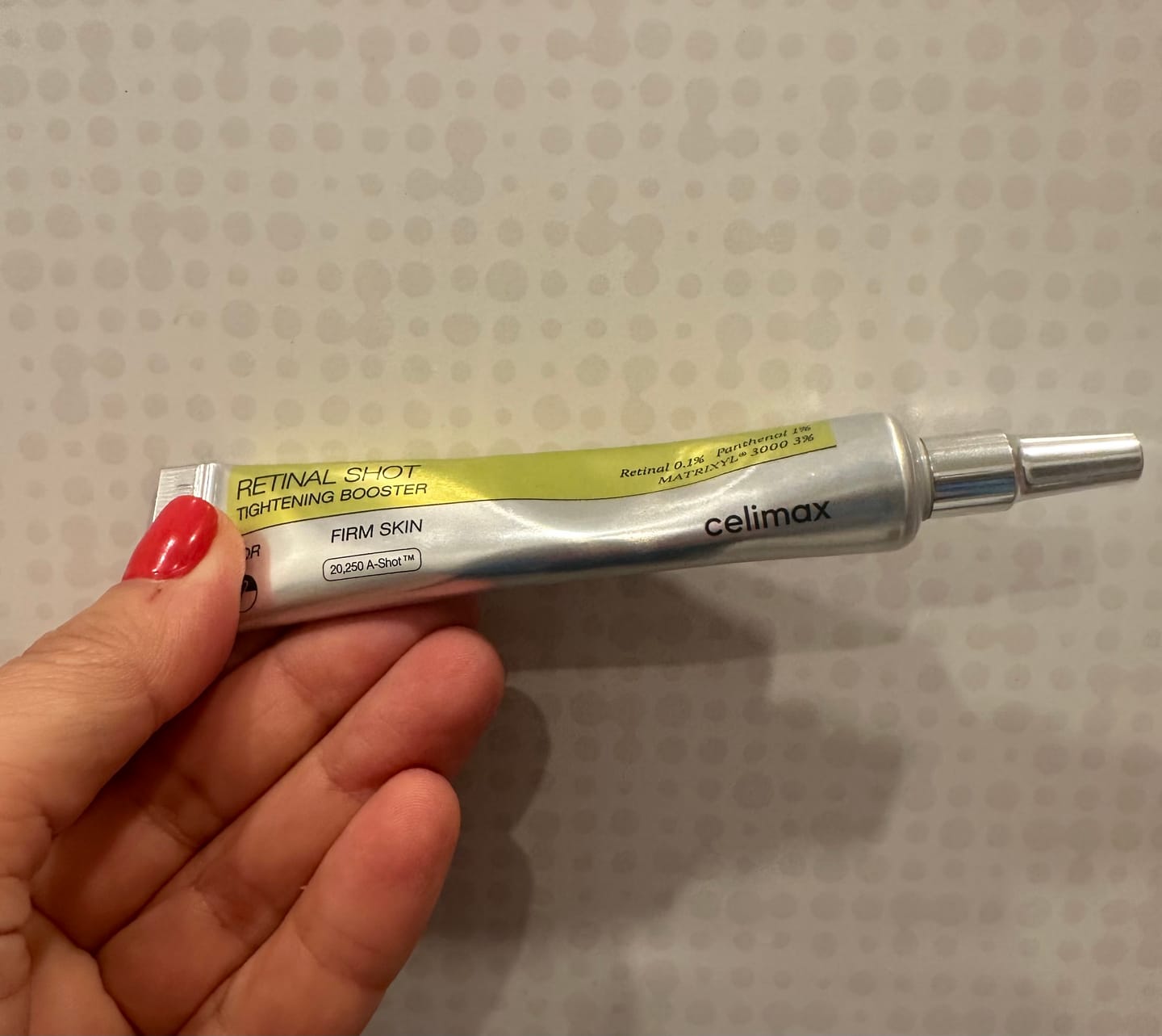 Customer photo review of Liftinga efektu piešķirošs krēms-būsteris ar retinālu Celimax THE -A Retinal Shot Tightening Booster