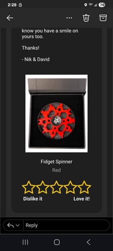 Customer photo review of Fidget Spinner