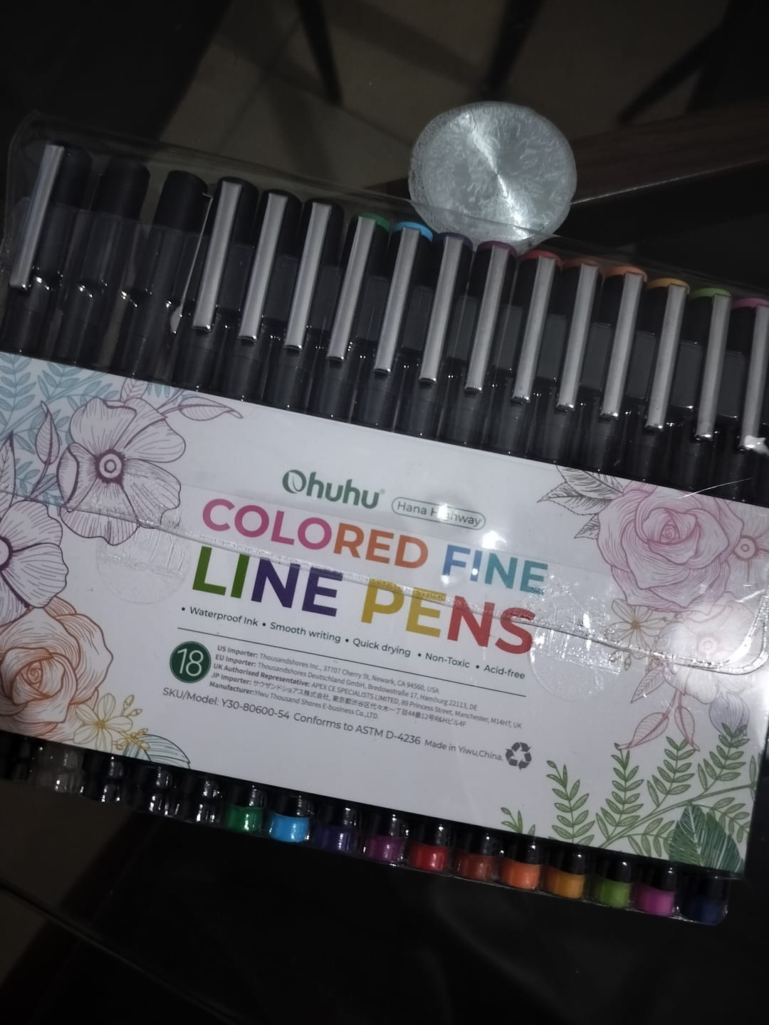Customer photo review of Ohuhu Hana Highway Fineliner Drawing Pens,18 Pack