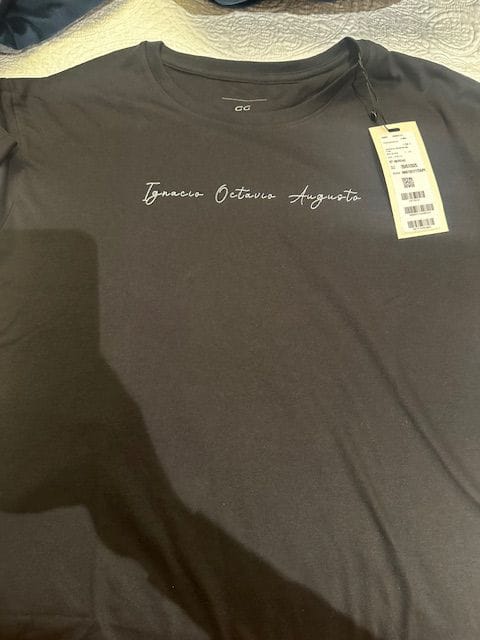 Customer photo review of Camiseta Personalizada MÃE / PAI E FILHOS - Algodão Peruano
