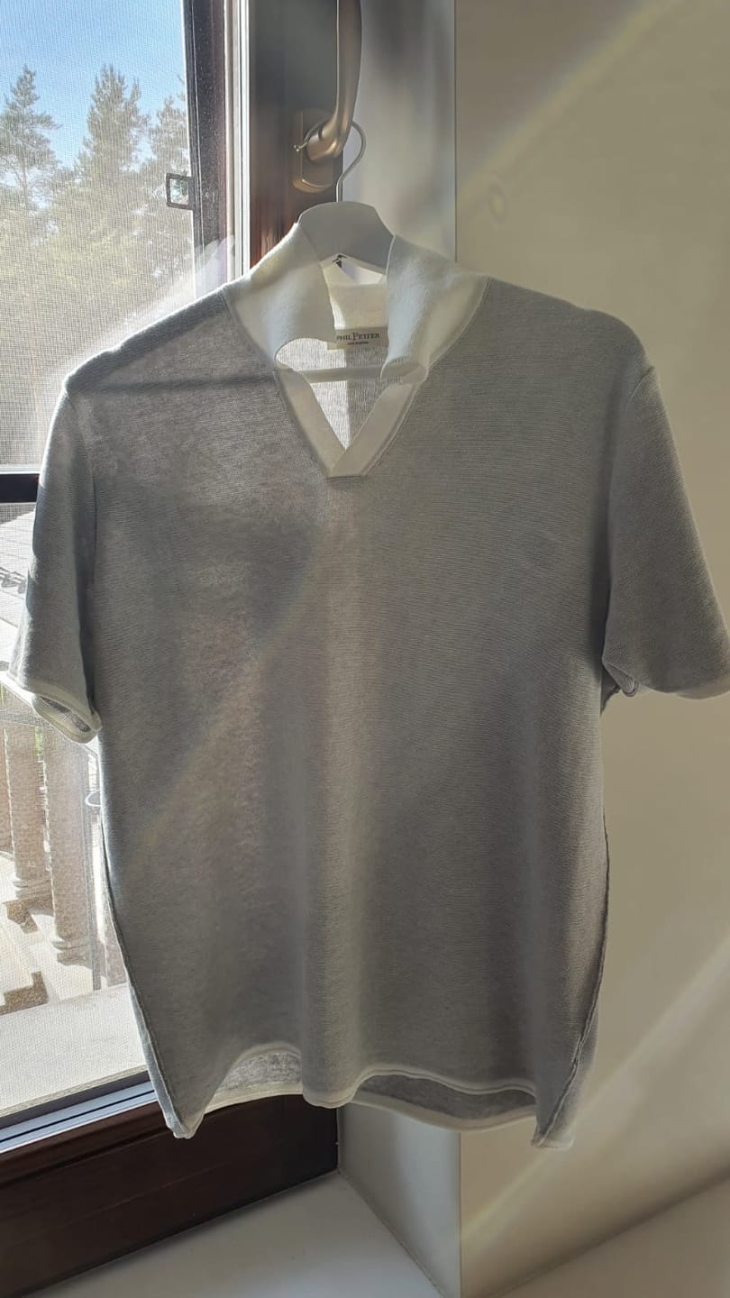 Customer photo review of Supersoftes Strick-Polo feinster Baumwolle, Doubleface, Relaxed Fit