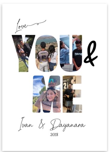 Customer photo review of You & Me - Personalized Poster