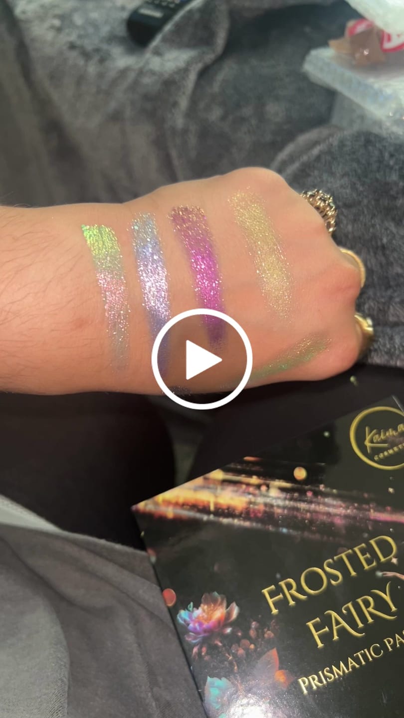 Customer video review of Frosted Fairy Prismatic Pastels Multichrome Magnetic Eyeshadow Palette ( PRE ORDER )