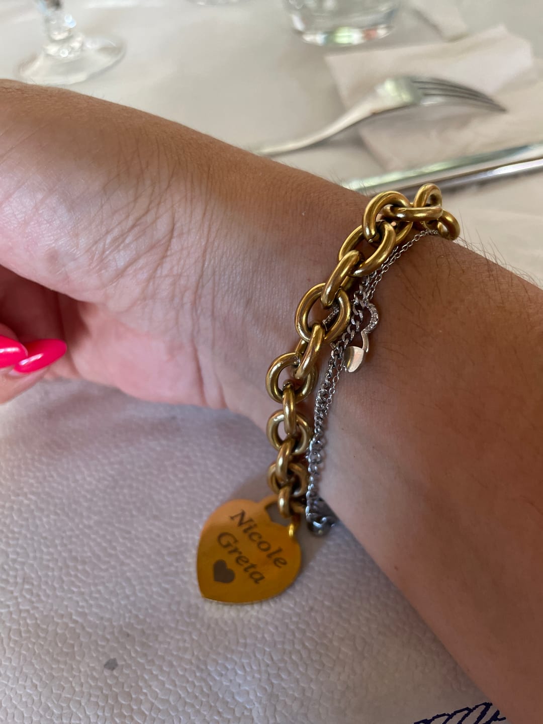 Customer photo review of Bracciale con Cuore Personalizzato - Lovely