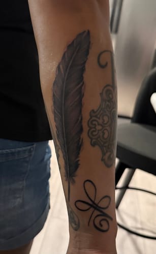 Customer photo review of Painless Tattoo Numbing Cream